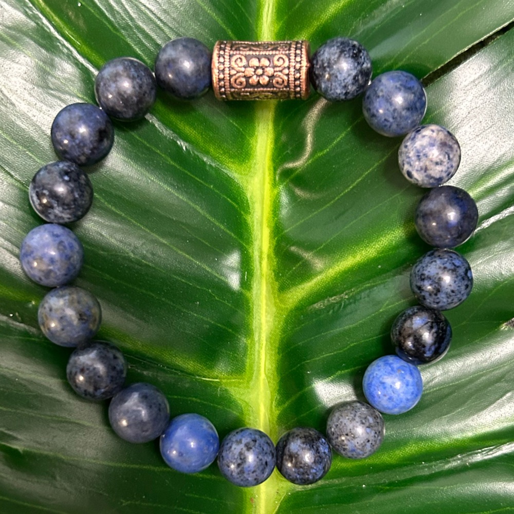 SODALITE chunky 10mm handmade beaded bracelet